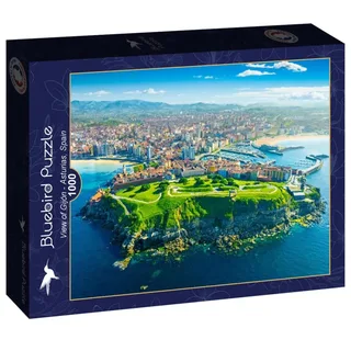 Puzzle Vue de Gijón - Les Asturies, Espagne - 1000 pièces von Bluebird Puzzle – Schachtel 2 von 2