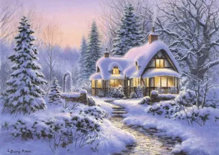 Puzzle Winter's Blanket Wouldbie Cottage - 500 à 999 pièces from Bluebird Puzzle – box 1 of 2