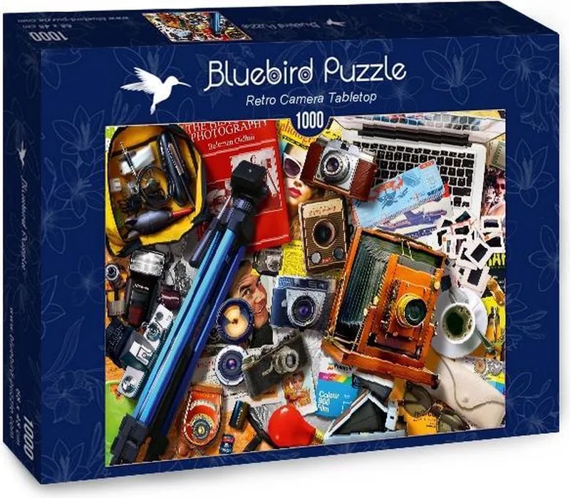 Retro Camera Tabletop van Bluebird Puzzle, editie Meerkleurig – doos