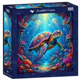 Sea Turtle Puzzel 1000 stukjes van Bluebird Puzzle, editie Blauw – doos 2 van 2