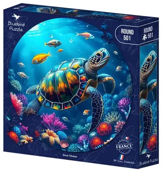 Sous l'Océan Puzzel Rond 501 stukjes de Bluebird Puzzle, édition Jaune – boîte 1 sur 2