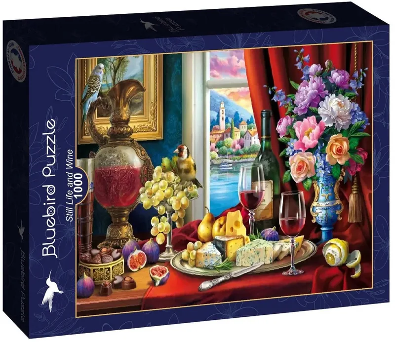 Still Life and Wine Puzzel 1000 Stukjes from Bluebird Puzzle, Multicolour edition – box