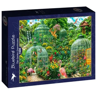 The Garden Greenhouses Puzzel 1500 Stukjes fra Bluebird Puzzle, Rød-udgave – æske 2 af 2