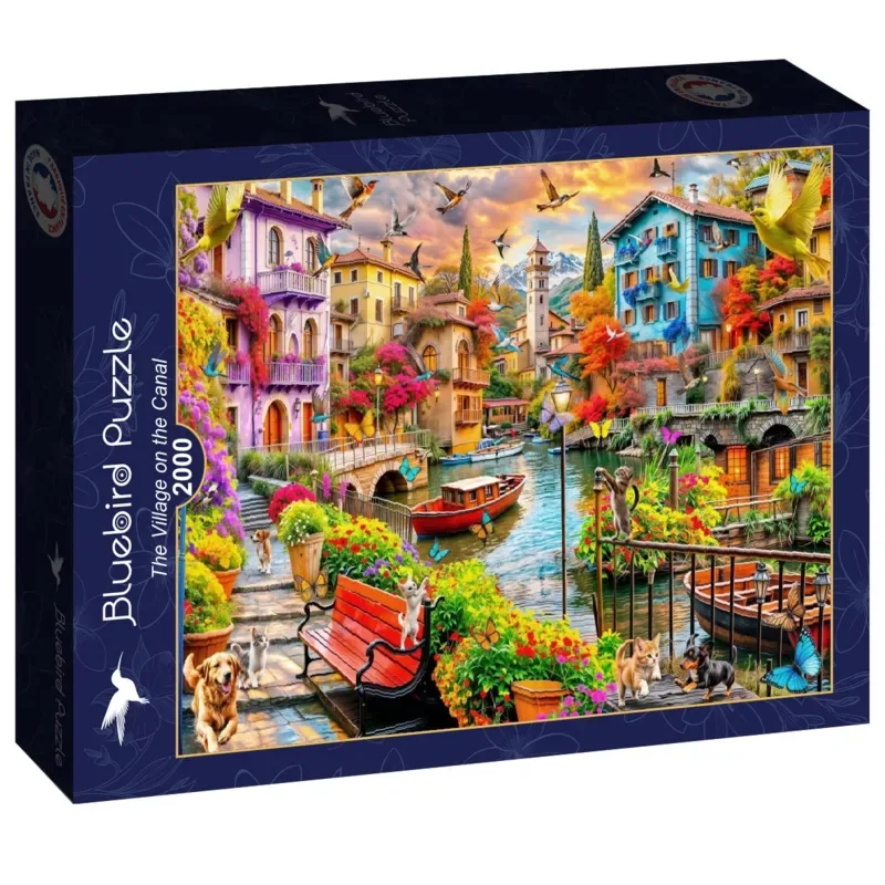 The Village on the Canal Puzzel 2000 stukjes from Bluebird Puzzle, Multicolour edition – box 2 of 2
