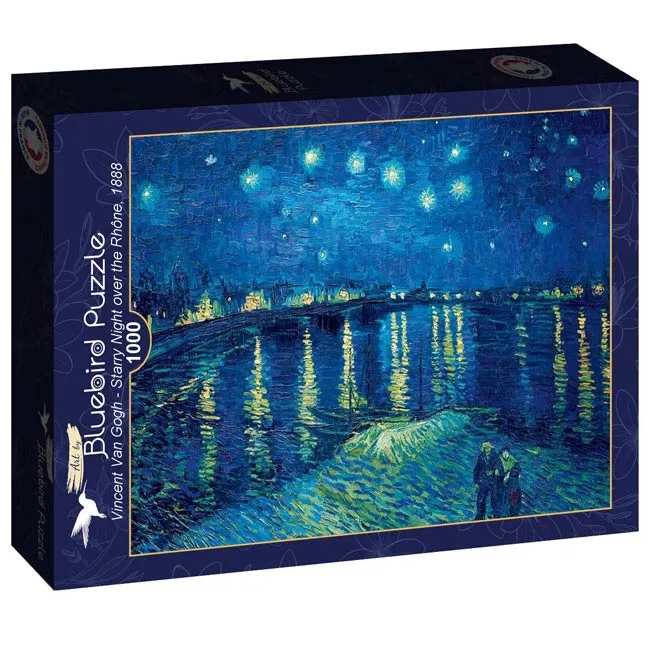 Vincent Van Gogh - Starry Night over the Rhône, 1888 (1000) fra Bluebird Puzzle – æske