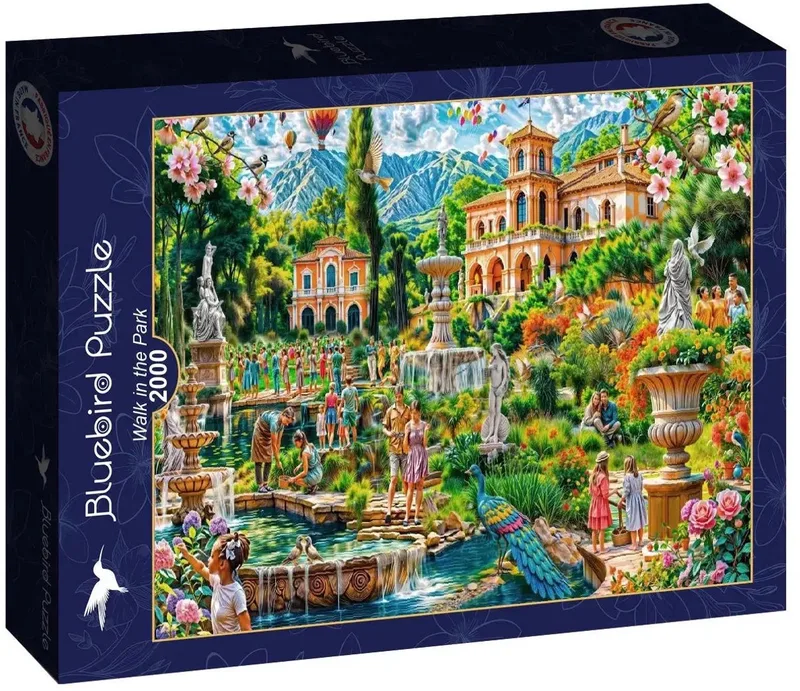 Walk in the Park Puzzel 2000 stukjes von Bluebird Puzzle, Ausgabe Lila – Schachtel 1 von 2