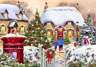 Winter Cottage - 1000 stukjes legpuzzel. from Bluebird Puzzle, Multicolour edition – box 1 of 2