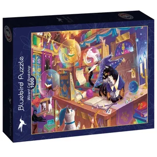 Wizard Cat Bookshop Puzzel 1000 Stukjes from Bluebird Puzzle, Yellow edition – box 2 of 2