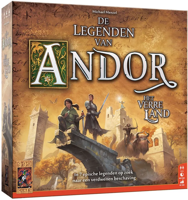 De Legenden van Andor: Het Verre Land fra 999 Games, NL-udgave – æske