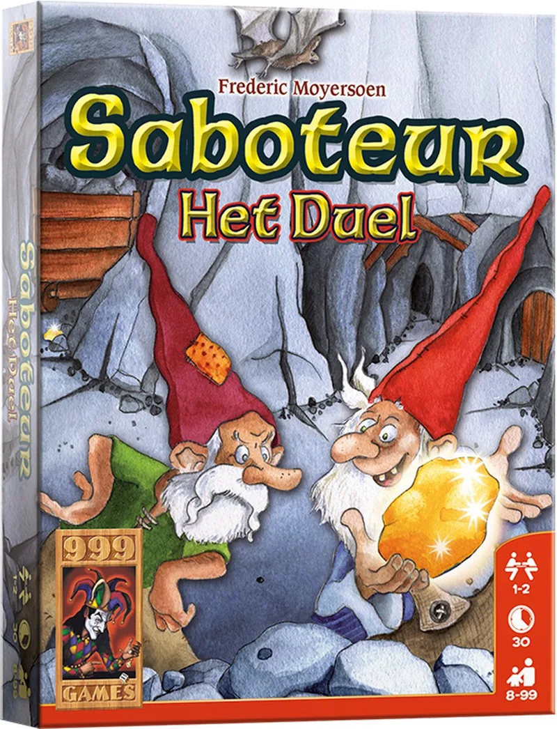 Saboteur: Het duel from 999 Games, NL edition – game on the table