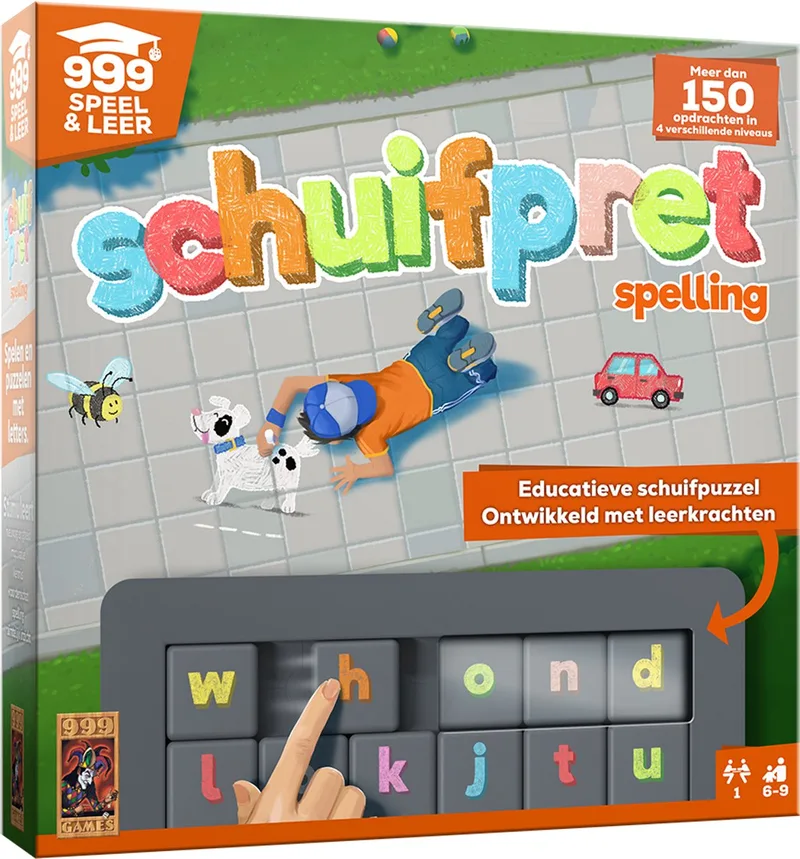 Schuifpret Spelling - Educatief Spel från 999 Games, utgåva NL – spelet på bordet