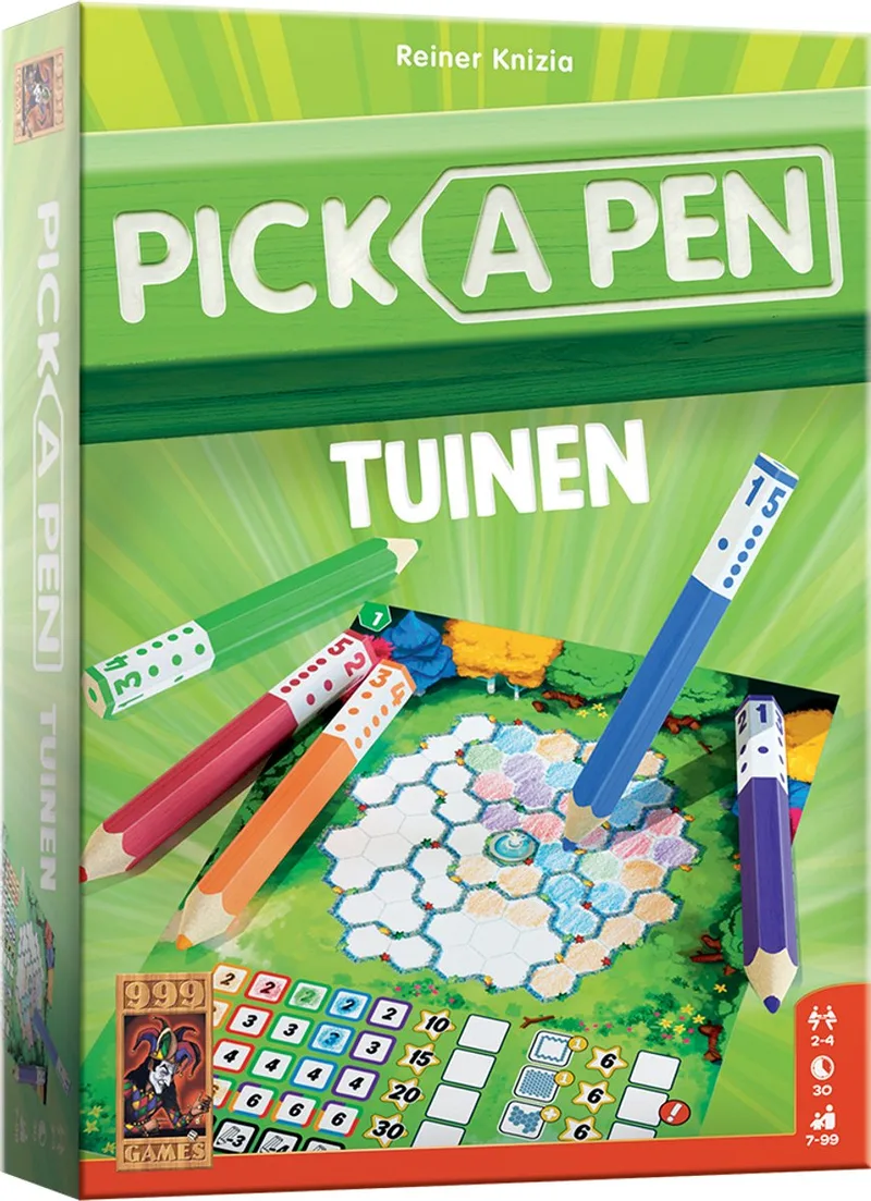 Pick a Pen Tuinen from 999 Games, NL edition – game on the table