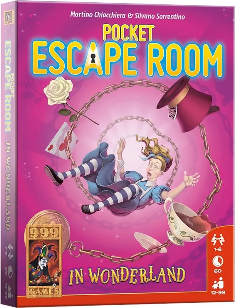 Pocket Escape Room: in Wonderland - Breinbreker fra 999 Games, NL-udgave – spillet på bordet