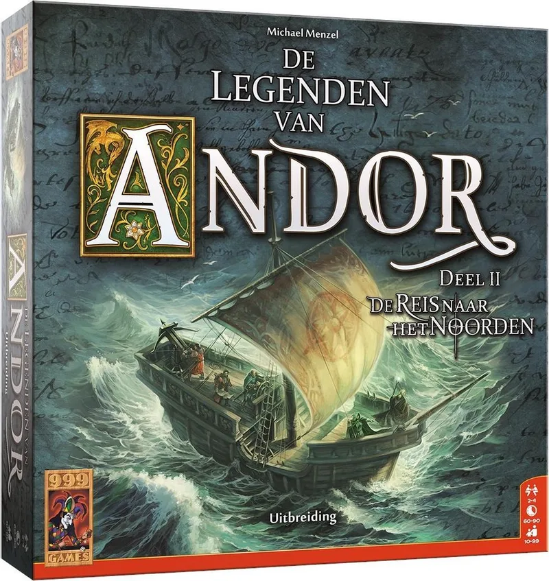 De Legenden van Andor: De Reis naar het Noorden Uitbreiding fra 999 Games, NL-udgave – spillet på bordet