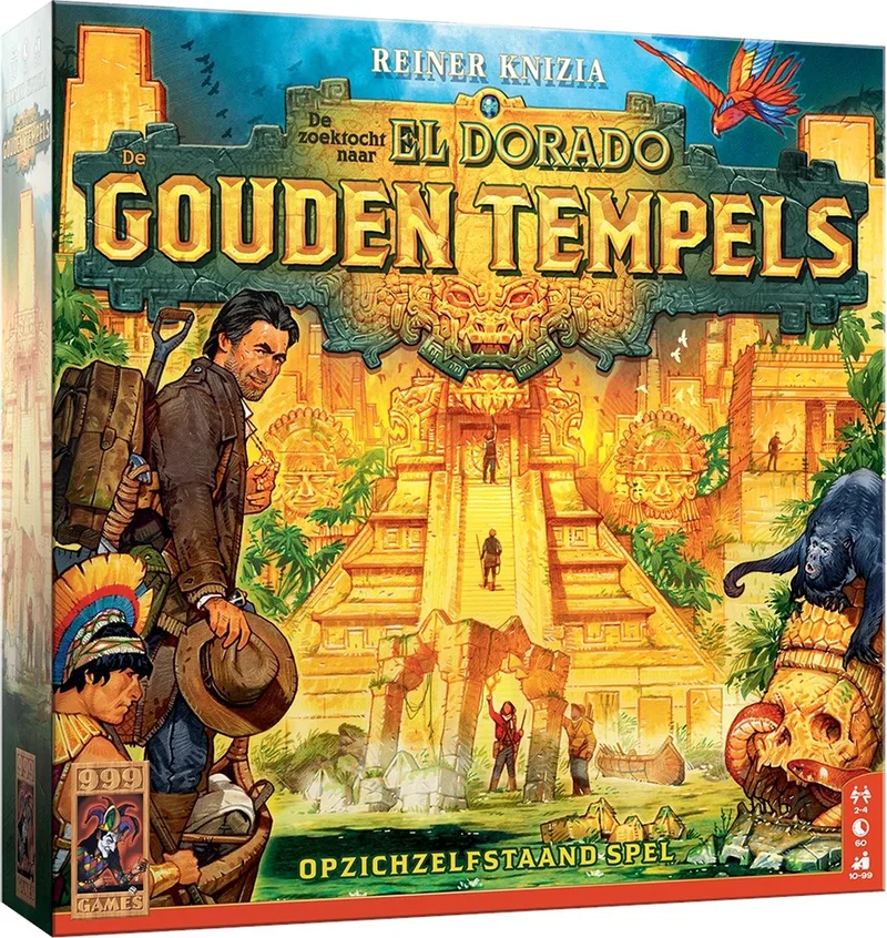 De Zoektocht naar El Dorado De Gouden Tempels från 999 Games, utgåva NL – spelet på bordet
