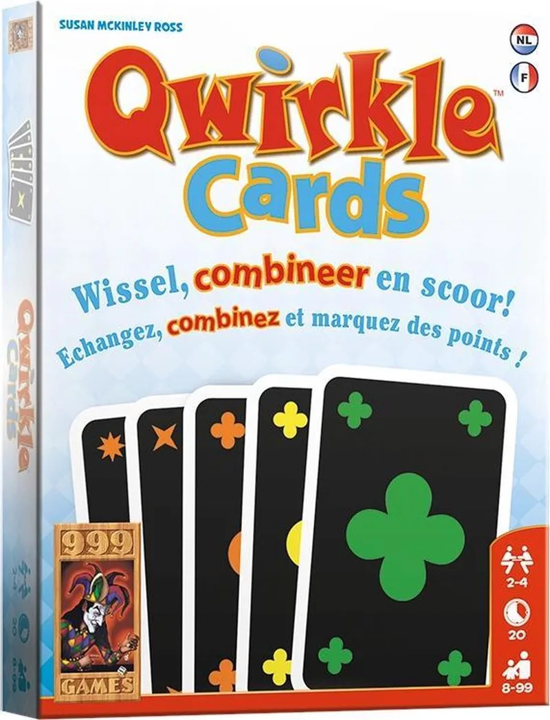 Qwirkle Cards från 999 Games, utgåva NL – spelet på bordet