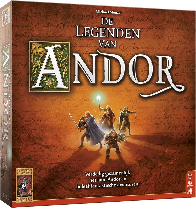 De Legenden van Andor Basisspel from 999 Games, NL edition – game on the table