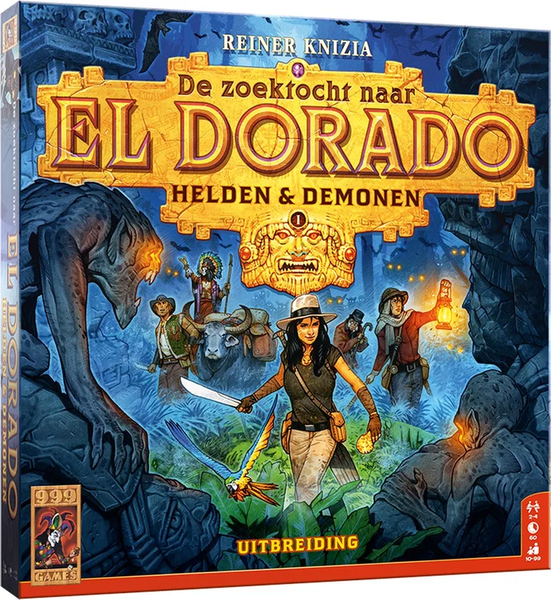 De Zoektocht naar El Dorado: Helden & Demonen Uitbreiding de 999 Games, édition NL – jeu sur la table
