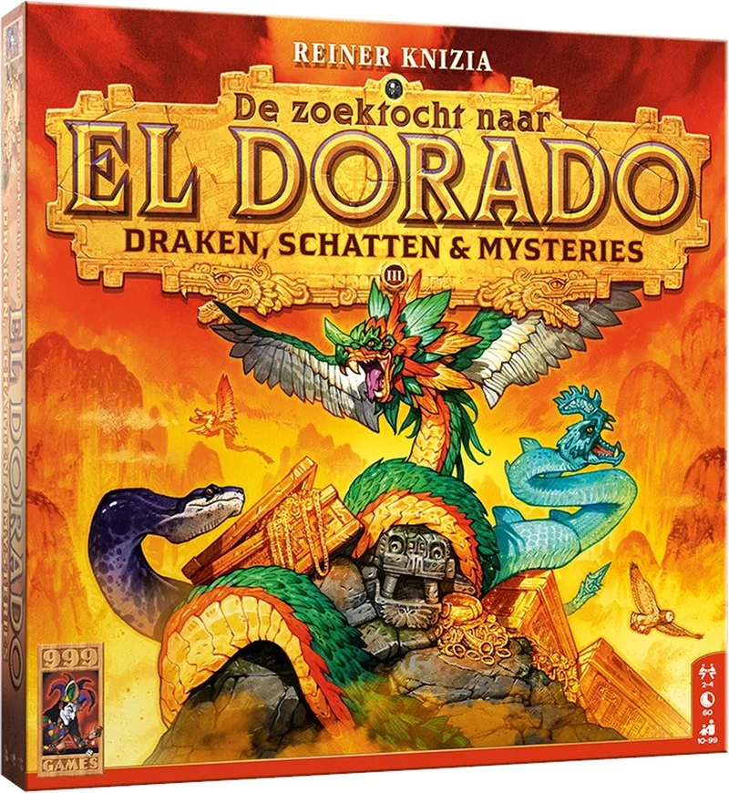 De Zoektocht naar El Dorado: Draken, Schatten & Mysteries från 999 Games, utgåva NL – spelet på bordet