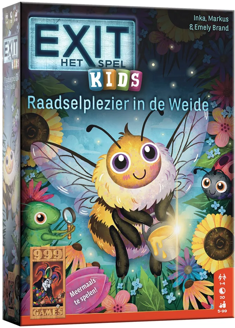 EXIT - Kids Raadselplezier in de weide - Breinbreker fra 999 Games, NL-udgave – æske