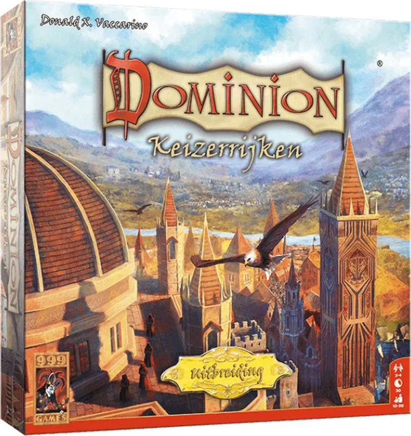 Dominion: Keizerrijken Uitbreiding fra 999 Games, NL-udgave – spillet på bordet