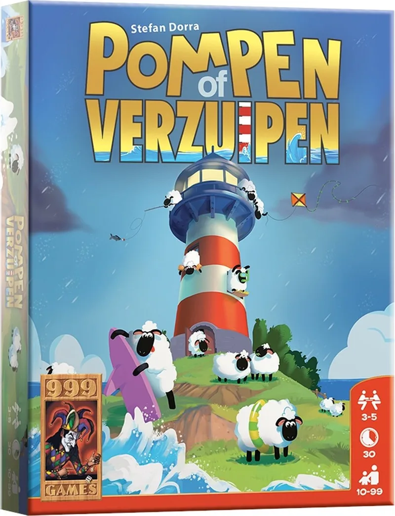 Pompen of Verzuipen från 999 Games, utgåva NL – spelet på bordet