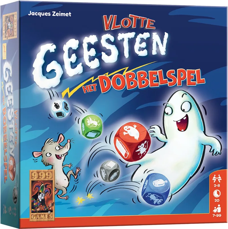 Vlotte Geesten: Het Dobbelspel from 999 Games, NL edition – game on the table