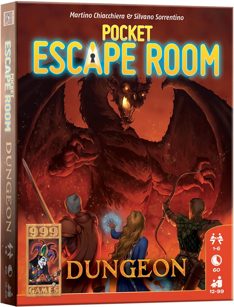 Pocket Escape Room: Dungeon - Breinbreker fra 999 Games, NL-udgave – spillet på bordet