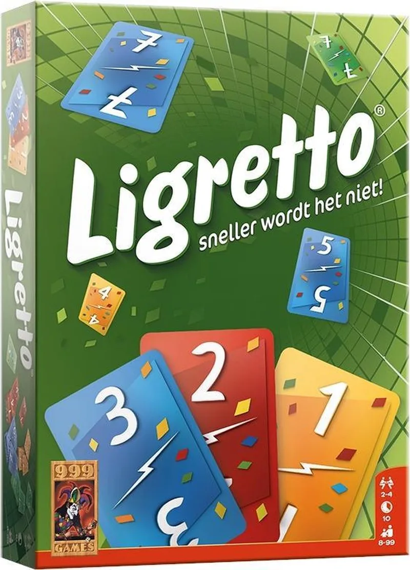 Ligretto groen från 999 Games, utgåva NL – spelet på bordet