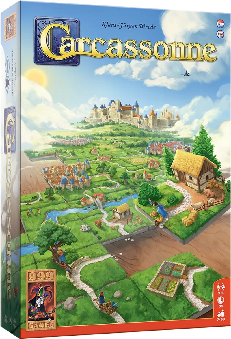 Carcassonne Basisspel from 999 Games, NL edition – game on the table