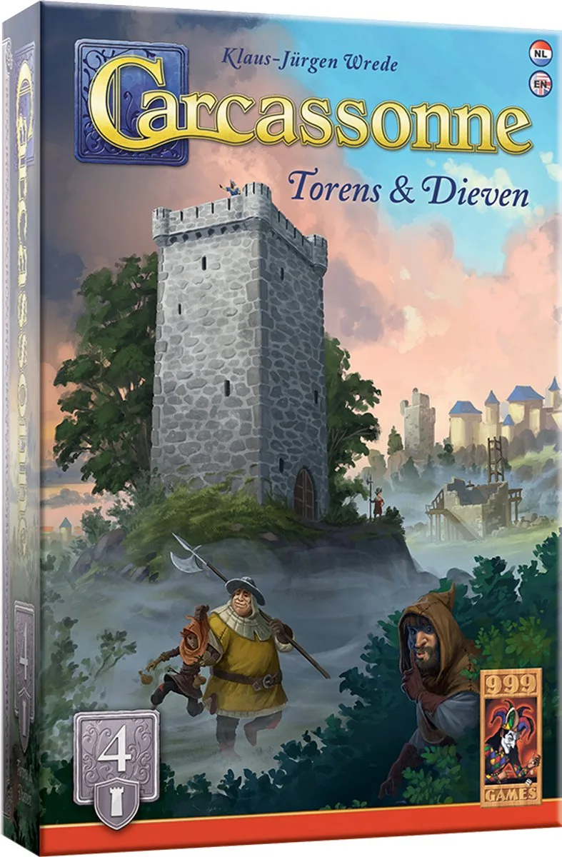Carcassonne: Torens & Dieven Uitbreiding 4 de 999 Games, édition NL – jeu sur la table
