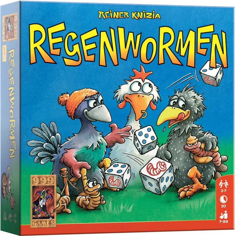Regenwormen from 999 Games, NL edition – game on the table