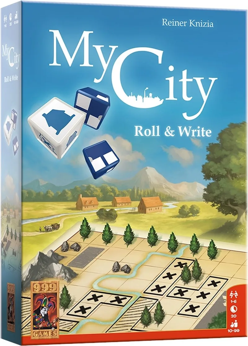 My City Roll & Write from 999 Games, NL edition – game on the table