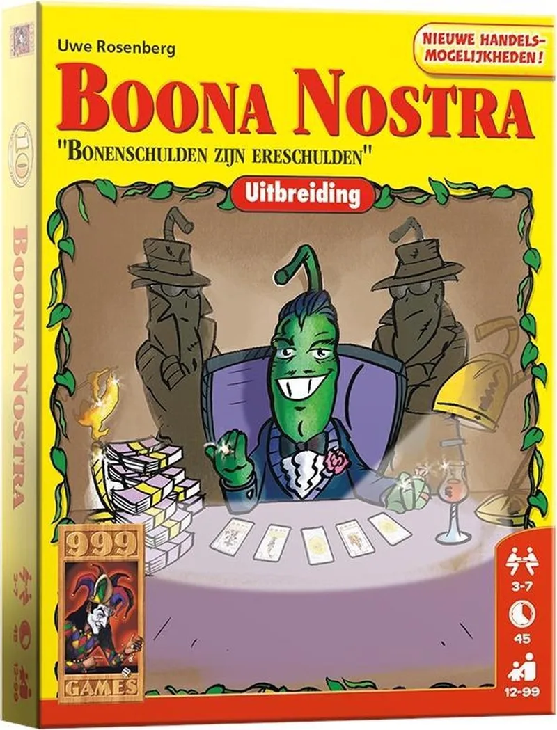Boonanza: Boona Nostra Uitbreiding fra 999 Games, NL-udgave – spillet på bordet