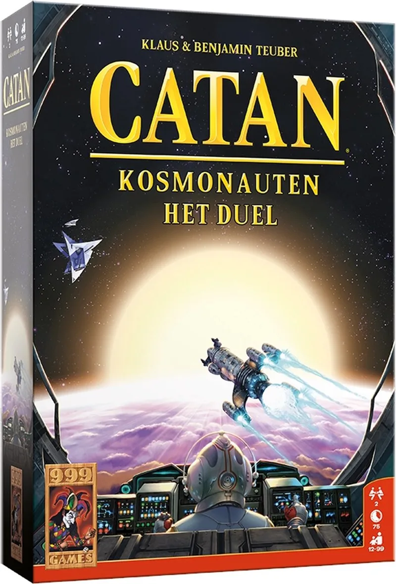 Catan: Kosmonauten Het Duel fra 999 Games, NL-udgave – spillet på bordet