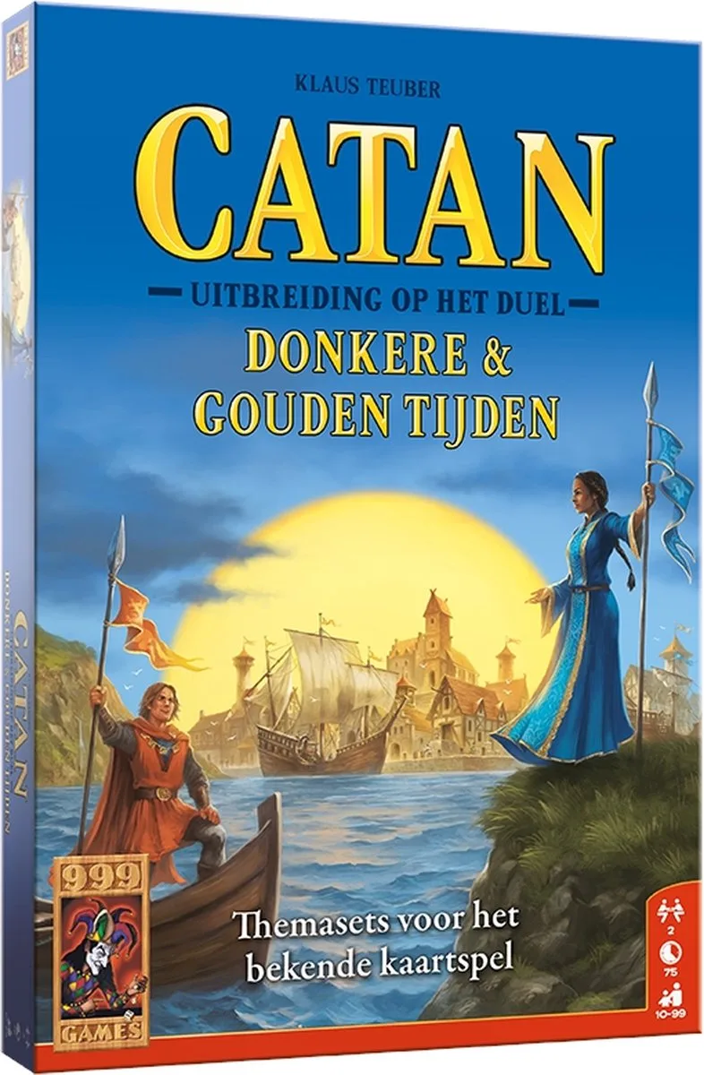 Catan: Het Duel - Donkere & Gouden Tijden from 999 Games, NL edition – game on the table