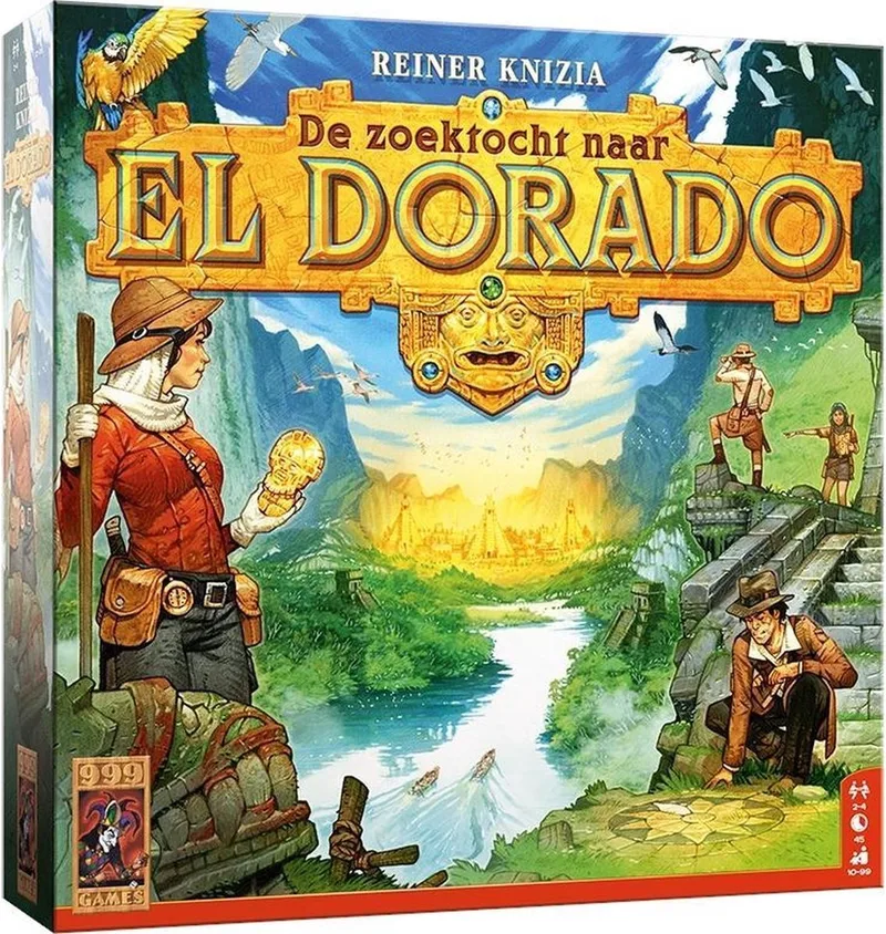 De Zoektocht naar El Dorado från 999 Games, utgåva NL – spelet på bordet
