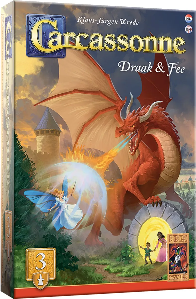 Carcassonne: Draak & Fee Uitbreiding 3 from 999 Games, NL edition – game on the table