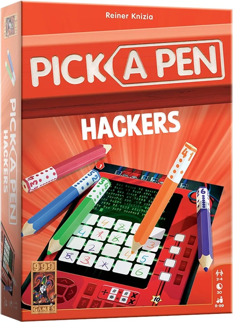 Pick a Pen Hackers de 999 Games, édition NL – jeu sur la table