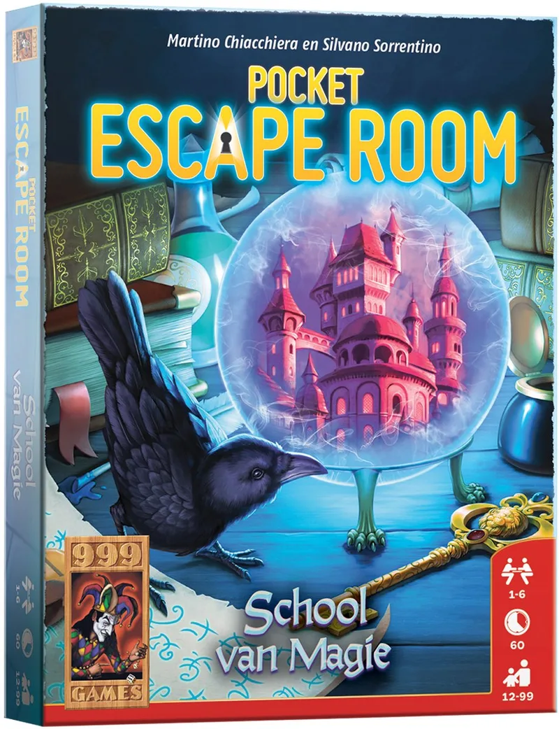 Pocket Escape Room: School van Magie - Breinbreker from 999 Games, NL edition – box
