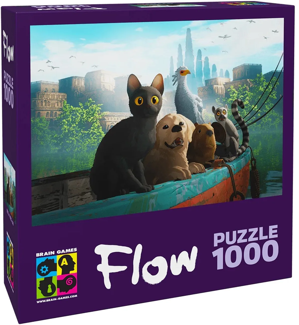 Flow-tiere Auf Dem Boot Puzzle 1000 Stücke von Brain Games – Schachtel