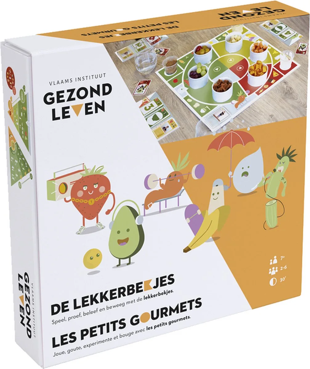 Boardgame De Lekkerbekjes , ideaal om kinderen nieuwe smaken te laten proeven . de Cartamundi – boîte
