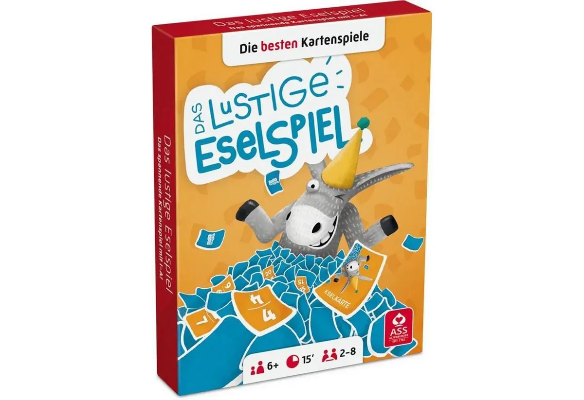 Spiel Das lustige Eselspiel in Stülpschachtel von Cartamundi – Schachtel