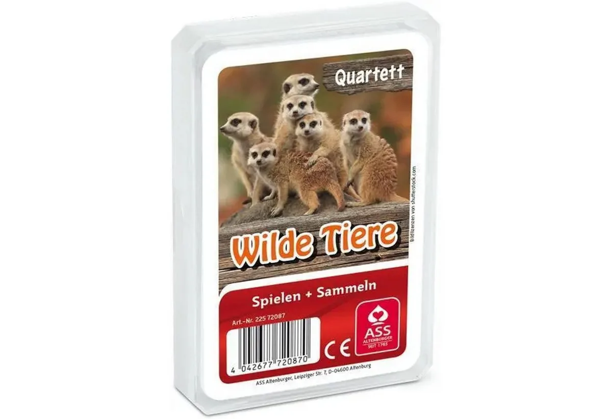 Spiel Tier-Quartett - Wilde Tiere von Cartamundi – Schachtel
