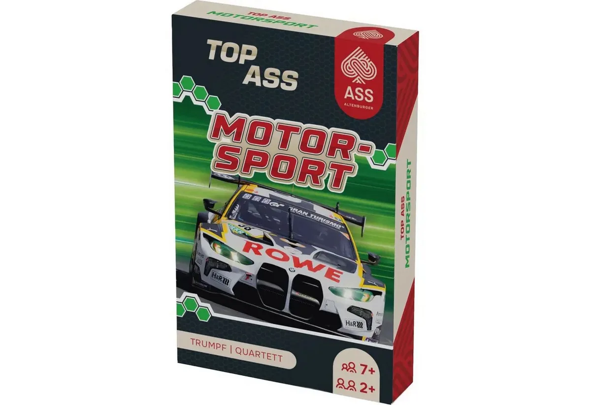 Spiel TOP ASS Motorsport Kartenspiel Quartett & Trumpf von Cartamundi – Schachtel