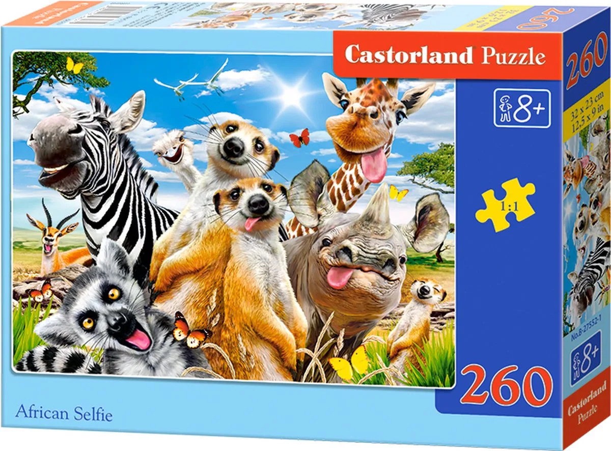Afrikaanse Dieren - Puzzel 260 stukjes från Castorland, utgåva Meerdere – kartong