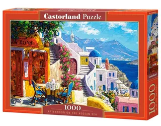 Afternoon on the Aegean Sea – Puzzel – 1.000 stukjes – Satijnen afwerking – Perfecte pasvorm – Europese kwaliteit de Castorland, édition Afternoon on the Aegean Sea, Santorini – boîte 2 sur 2