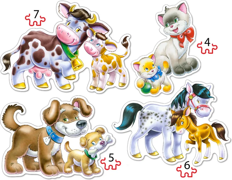 Animals with Babies (4/5/6/7 stukjes ) van Castorland, editie Meerkleurig – doos