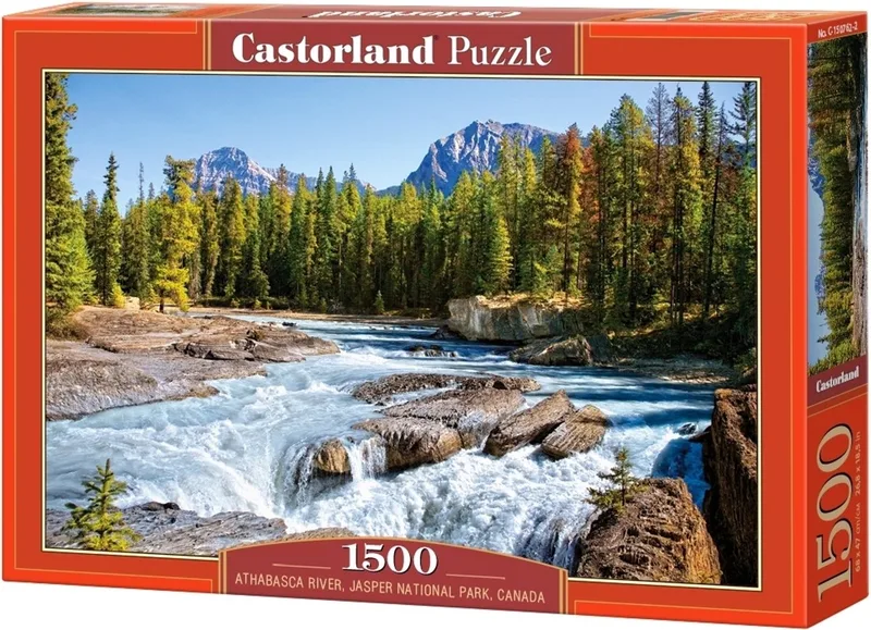 Athabasca river, Jasper National Park, Canada – Puzzel – 1500 stukjes – Satijnen afwerking – Perfecte pasvorm – Europese kwaliteit fra Castorland, Athabasca river, Jasper National Park, Canada-udgave – æske 1 af 2