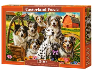 Castorland 1000-delige puzzel: Vrolijke honden op het platteland fra Castorland, Flerfarvet-udgave – æske 2 af 2